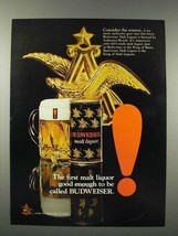 1971 Budweiser Malt Liquor Ad - Good Enough - $18.49