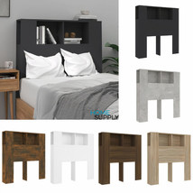 Modern Wooden Single Size 100cm Headboard Bed Storage Cabinet With Shelves Wood - £39.56 GBP+