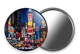 New Manhattan New York City That Never Sleeps Times Square Sq. Hand Held Mirror - £11.26 GBP+
