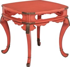 Occasional Table MAITLAND-SMITH Elsie Aged Persimmon Lacquer Monticello Brass - £5,090.14 GBP