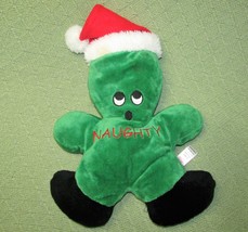 Sugarloaf Christmas Plush Naughty Nice Green Flip Doll Red Santa Hat 14&quot; 2009 - £9.06 GBP