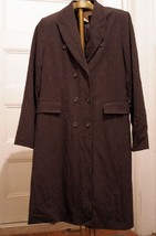 APOSTROPHE Sz 12 L Coat Gray Double Breasted Lined Womens Large - £12.50 GBP