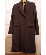 APOSTROPHE Sz 12 L Coat Gray Double Breasted Lined Womens Large - £12.50 GBP