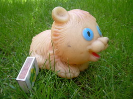 Vintage USSR Soviet Russian Rubber Toy Dog Puppy About 1972 - $14.84