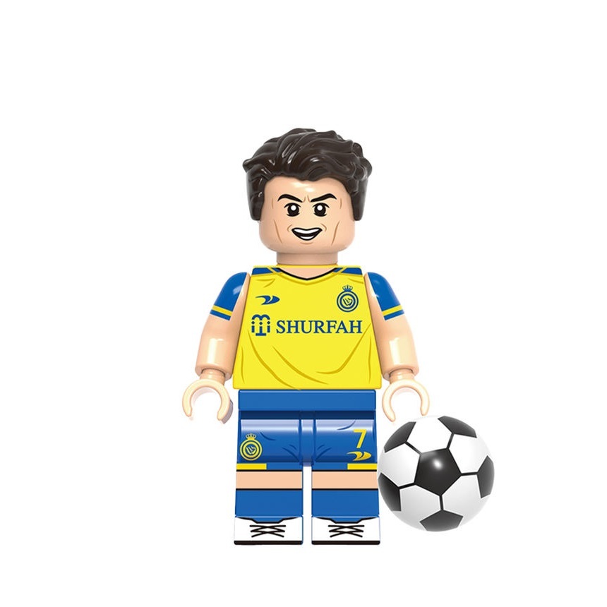 Football Player Cristiano Ronaldo (Al Nassr) Minifigures Bricks Toys