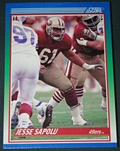 Trading Cards/Sports Cards - 1990 SCORE- 49ers - JESSE SAPOLU Card#424 - $114.21 MXN