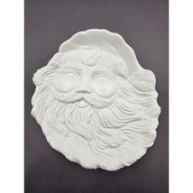 Mikasa Santa&#39;s Cookie Plate White Fine Porcelain &amp; Gold Trim Holiday Ele... - $21.46