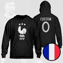 France Custom Name Champions 3 Stars FIFA World Cup 2022 Black Hoodie  - £39.04 GBP+