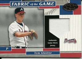 2002 Leaf Certified Materials Fabric Of The Game Base Tom Glavine 148  009/100 - £9.80 GBP