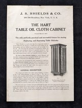Antique 1907 J.S. Shields Hart Table Oil Cloth Cabinet Brochure w/ Price List - £11.76 GBP