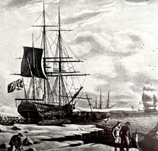 British Whalers Greenland Coast 1926 Nautical Antique Print Whale Huntin... - $35.14 CAD