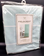 Fieldcrest Shower Curtain Classic Stripe Aqua &amp; White 100% Cotton Fabric... - $28.82