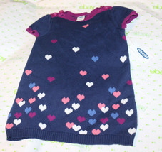 Old Navy infant girls 3-6 mo knit winter dress 100% Cotton, navy blue,Christmas - £7.39 GBP