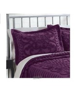 Chloe Chenille Sham Purple Textured Design 20&quot;x26&quot; 100% cotton - $18.04