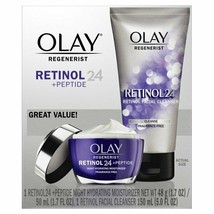 Olay Retinol 24 Duo Pack, Cleanser 5.0 fl oz, Moisturizer 1.7 oz.. - $59.39