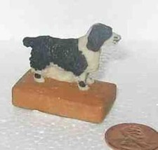 Mini Dog Figurine SPRINGER BLK Mini Resin Figurine by Arista...Reduced Price - £3.60 GBP