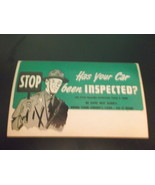 Auto Inspection Reminder Card Has Your Car Been Inspected Post Card - £3.00 GBP