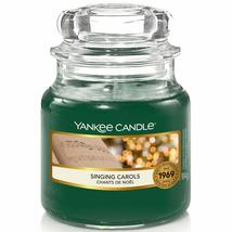 Yankee Candle Singing Carols Tea Light Scented, Large jar Candle, Dark G... - £28.98 GBP