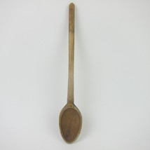 Antique Primitive Wooden Spoon Long Handle 13&quot; Farmhouse Rustic Kitchen Decor - £19.90 GBP