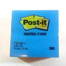 Post-it Sticky Notes Cube 400 Sheets, 3&quot; X 3&quot; Blue/Pink/Orange 2027-PKOR - £4.63 GBP