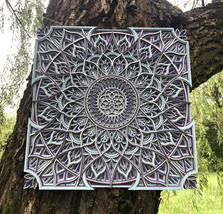 Mandala Wood Art, Spiritual Decor, Geometric Wood Wall - £140.64 GBP+