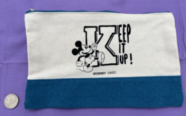 Disney Mickey Mouse Flat Pouch - 10&quot; x 6&quot; - Classic White, Blue &amp; Black ... - £23.46 GBP