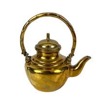 VTG Solid Brass Small Teapot 6&quot; with Handle - £17.64 GBP
