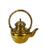 VTG Solid Brass Small Teapot 6&quot; with Handle - £17.62 GBP
