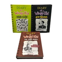 Diary of a Wimpy Kid Lot of 3 Hardcover Books Hard Luck 3rd Wheel Jeff Kinney - £17.58 GBP