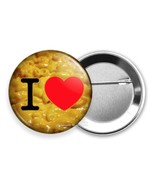 FUNNY QUOTE I LOVE MACARONI MAC AND YELLOW CHEESE HEART PINBACK BUTTON F... - $25.65 CAD+