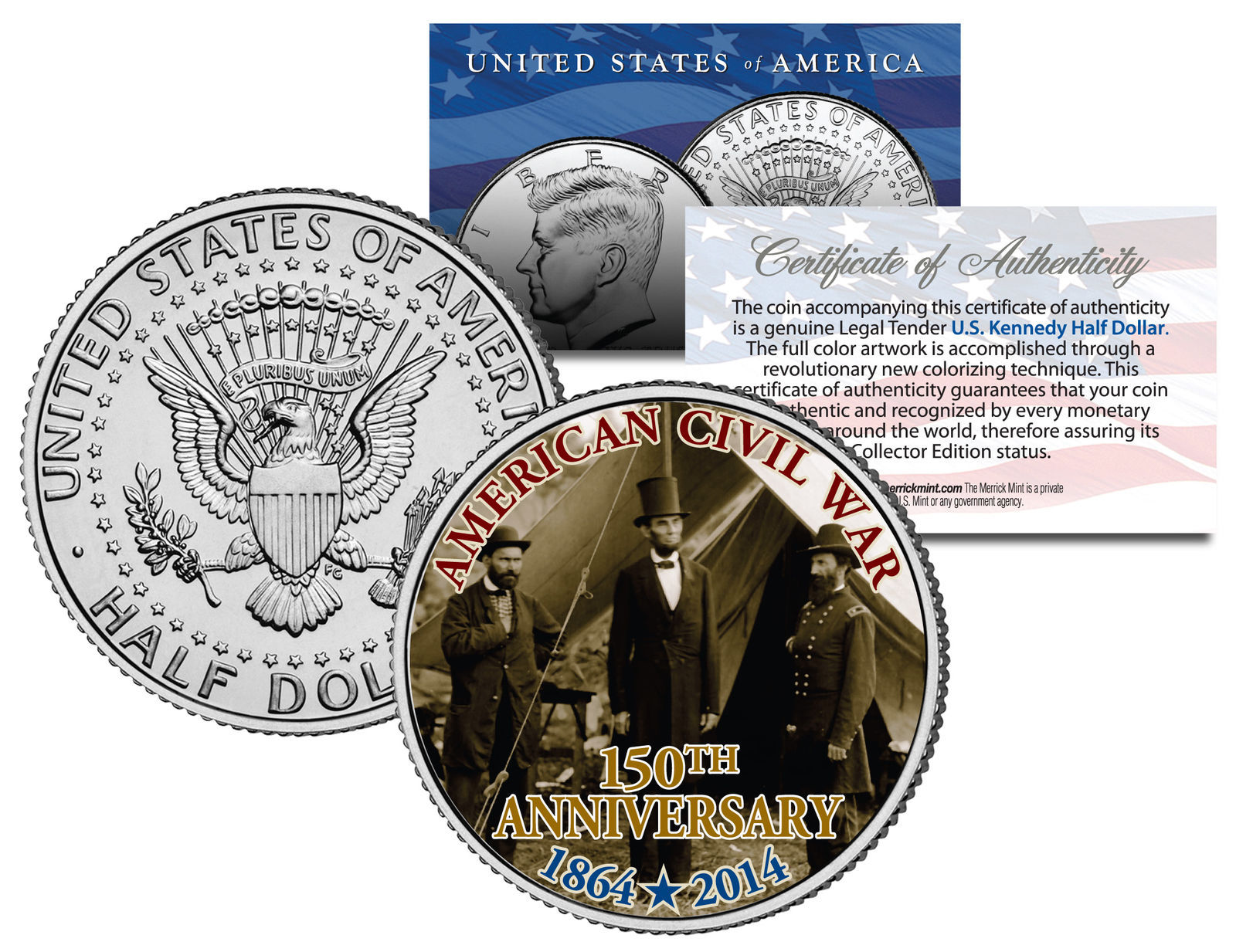 CIVIL WAR 150th Anniversary  Lincoln at Sharpsburg JFK Half Dollar U.S. ... - $12.16
