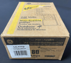 GE 60 Amp 240-Volt Non-Fuse Metallic AC Disconnect TFN60RCP - READ DESCR... - €7,61 EUR