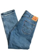 Levis 514 Blue Jeans Straight Leg Men&#39;s 38x31 Zipper  Cotton Denim - $19.75