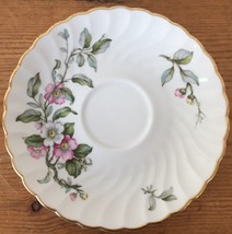 Pair 2 Vintage Syracuse China Apple Blossom Flowers Tea Cup Saucers Plat... - £29.05 GBP
