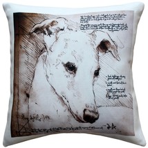 Greyhound 17x17 Dog Pillow, with Polyfill Insert - £40.17 GBP