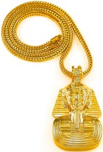 Pharaon Neuf Large Pendentif Avec 91.4cm Franco Style 4mm Collier Égyptien Roi - £27.31 GBP