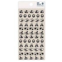 CLEAR PANDA STICKERS Craft Kids Scrapbook Vinyl Sticker Sheet Animal Kaw... - $2.49