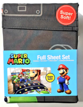 Super Mario Full Sheet Set One Fitted Flat And 2 Pillowcase - £38.70 GBP