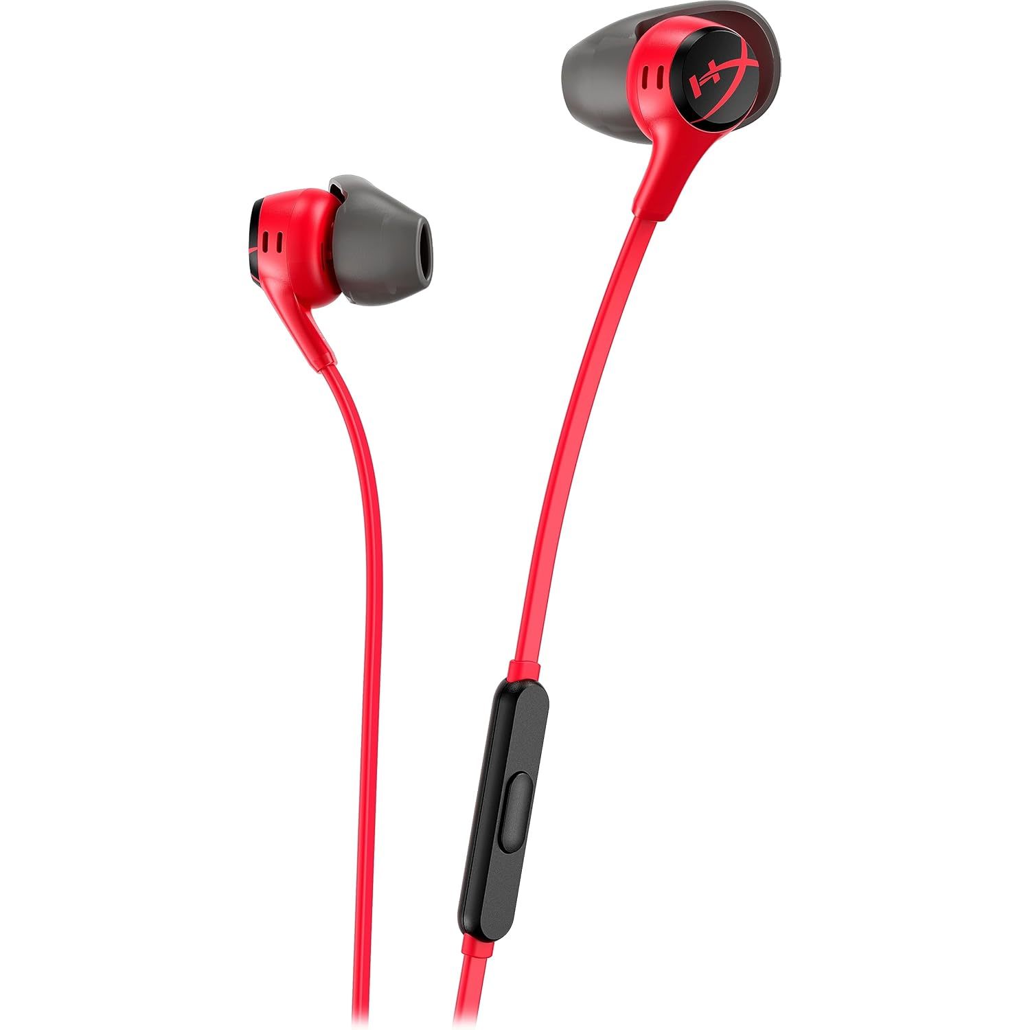 HyperX Cloud Earbuds II  14mm Drivers, Four Eartips, Hard-Shell Carrying Case, L