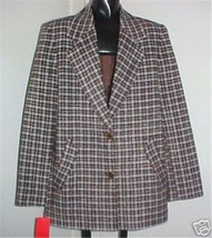 Darue Boucle Tweed Blazer/Jacket Brown/Blue Size 8 NEW - £14.93 GBP