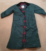 Misty Harbor Mens Green Raincoat/Jacket/Coat PVC Plaid Flannel Lining Me... - $42.99