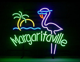 New Margaritaville Pink Flamingo Beer Light Bar Neon Sign 17&quot;x14&quot; - £106.30 GBP