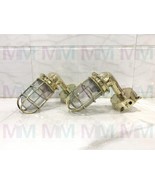 Set of 2 Nautical Brass Wall Light Sconce Fixtures - Indoor/Outdoor Ligh... - £212.62 GBP