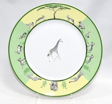 Hermes Africa Dinner Plate 27 cm porcelain green animal giraffe 10.75&quot; USED - £182.03 GBP