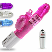 Rabbit Vibrator DRAGON Waterproof Swirls with Mini Bullet - £14.79 GBP+