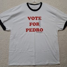 Vote for Pedro Shirt Ringer Tee Napoleon Dynamite Alstyle Size 2XL White... - £14.44 GBP