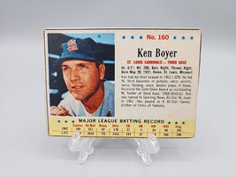 1963 Post Cereal #160 Ken Boyer St. Louis Cardinals Vintage Baseball Card - £7.12 GBP