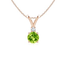 Authenticity Guarantee

ANGARA 0.58 Ct Round Peridot Solitaire V-Bale Pendant... - $566.10