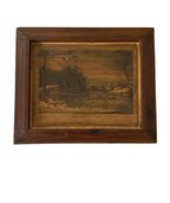 Vintage Mexican Folk Art Wood Veneer Marquetry Wall Hanging Horse Rider ... - $34.20