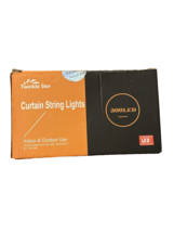 Twinkle Star 300 LED Window Curtain String Light Warm White Sealed Box 6.6x9.8 - £11.19 GBP